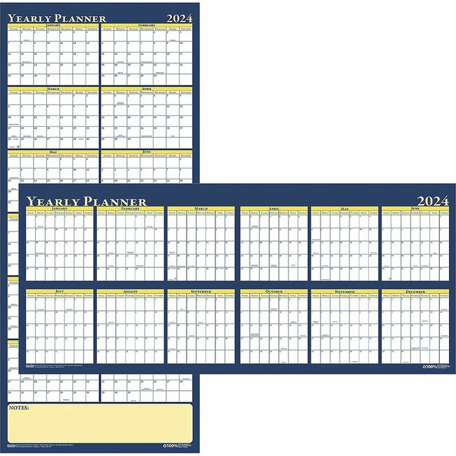 House of Doolittle Laminated Yearly Wall Planner