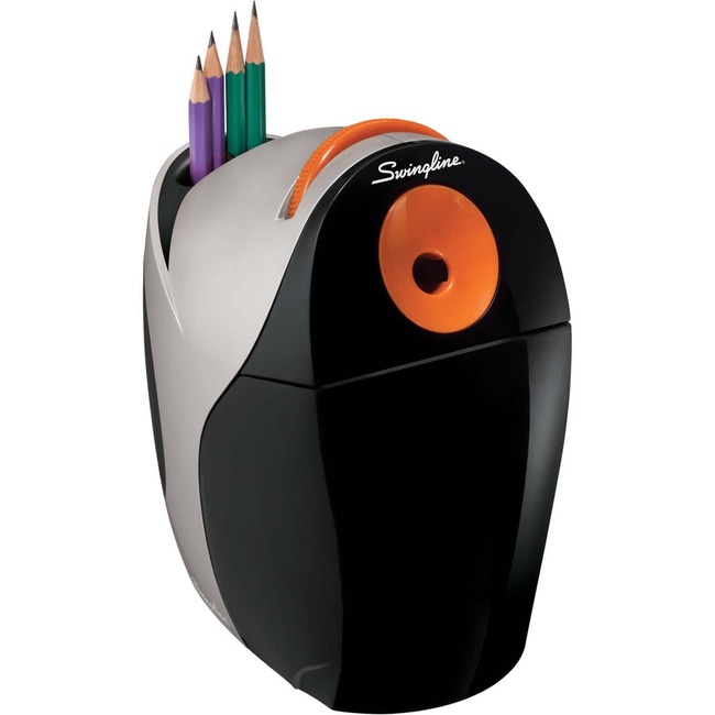 Swingline® Optima® Electric Pencil Sharpener, Black/Orange, Lifetime Warranty