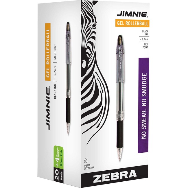 Zebra Pen Jimnie Soft Rubber Grip Gel Rollerball Pens