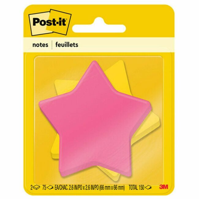 Post-it Super Sticky Notes in Star Die Cut Shape