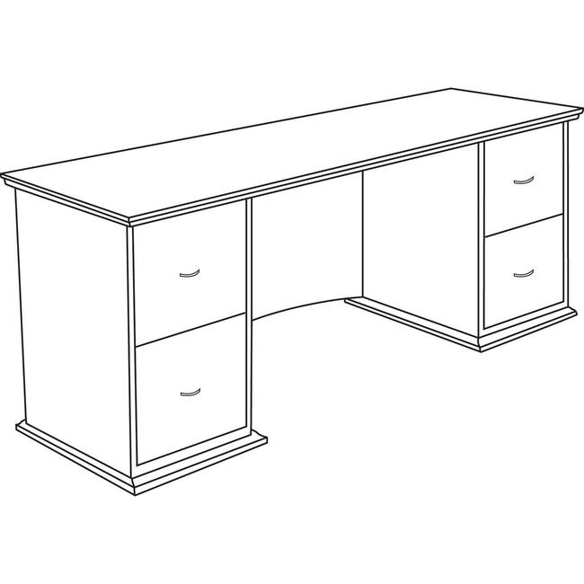 Lorell Contemporary 9000 Computer Credenza