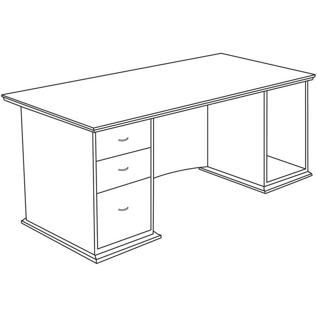 Lorell Contemporary 9000 Pedestal Desk