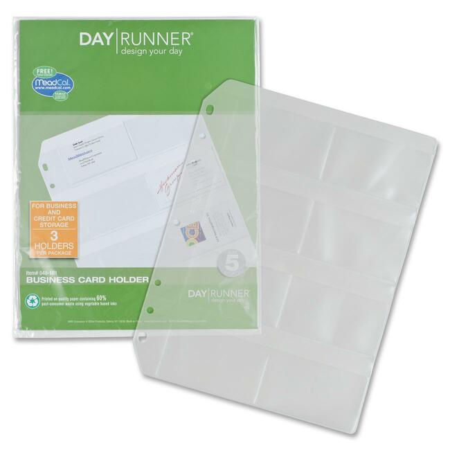 Day Runner Eight Top-loading Planner Card Slots