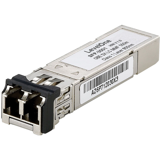 LevelOne SFP-3001 1.25G SX/MM/Duplex LC Mini GBIC 550m - 1 x LC 1000Base-SX Network1.25