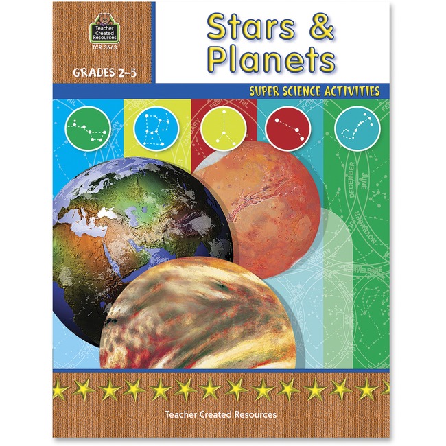 Teacher Created Resources Gr 2-5 Stars/Planets Book Education Printed Book for Science - English