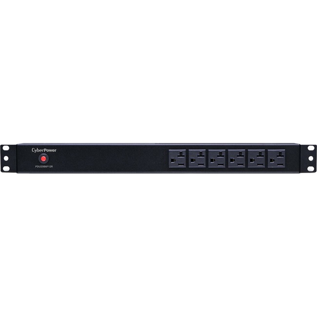 CyberPower Basic PDU20B6F12R 18-Outlets PDU - Basic - NEMA 5-20P - 18 x NEMA 5-20R - 120 V AC - 1U - Vertical - Rack-mountable