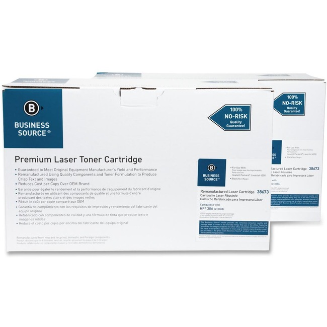 Business Source Remanufactured Toner Cartridge - Alternative for HP 38A (Q1338A)