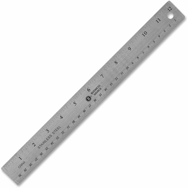 Business Source Nonskid Stainless Steel Ruler