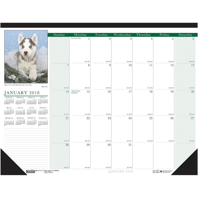 House of Doolittle Earthscapes Puppies Desk Pad