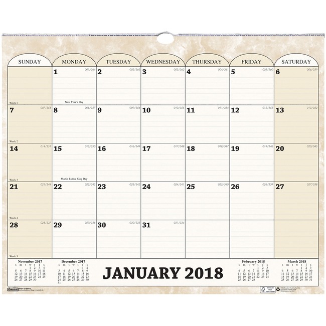 House of Doolittle Horizontal Wall Calendar