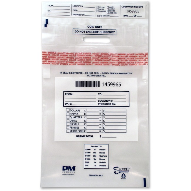 PM Tamper Evident Coin Tote