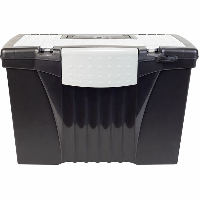 Storex Portable File Storage Box with out rganizer Lid