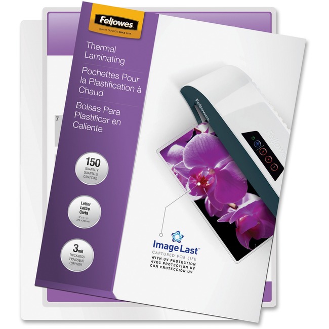 Fellowes Laminating Pouches - Letter, ImageLast, 3mil, 150 pack