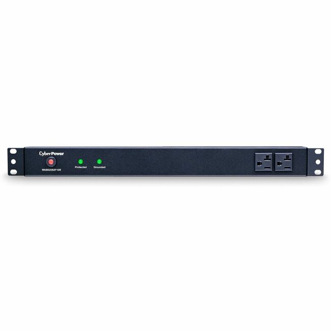 CyberPower Rackbar Surge Suppressor RM 1U RKBS20S2F10R 20A 12-Outlet - 12 x NEMA 5-20R - 1800 J - 120 V AC Input - 120 V AC Output