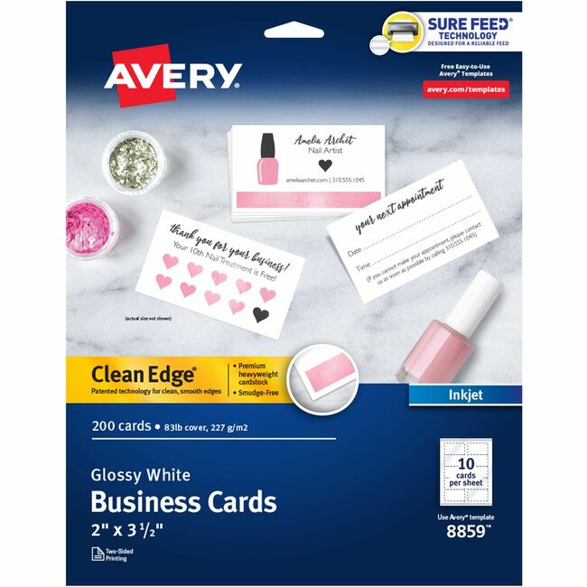 Avery® Clean Edge Inkjet Print Business Card