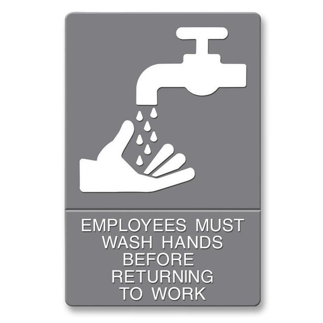 HeadLine ADA Plastic Wash Hands Sign