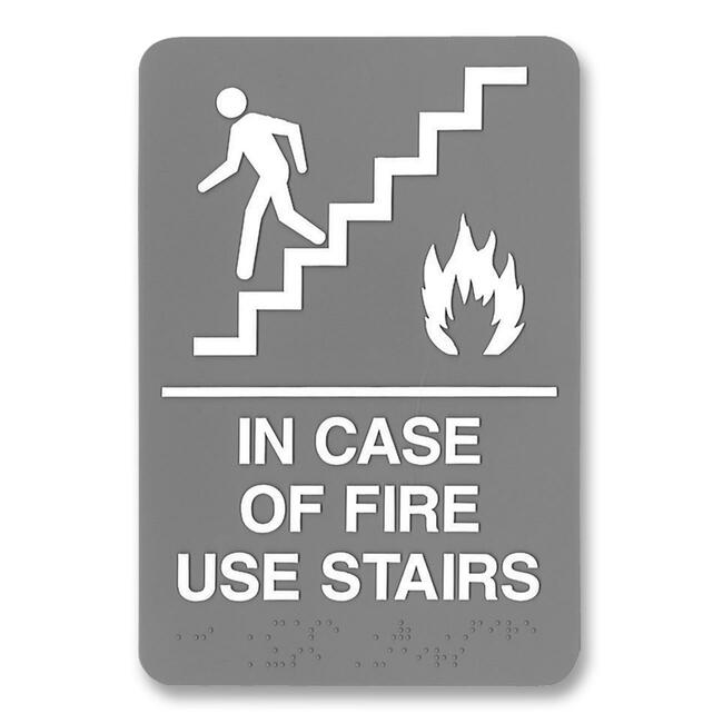 HeadLine ADA Plastic Fire Use Stairs Sign