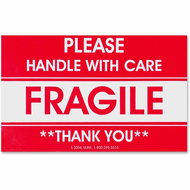 Tatco Fragile/Handle With Care Shipping Label