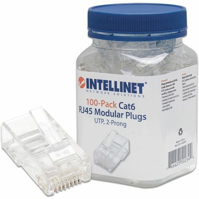 Intellinet 100-Pack Cat6 RJ45 Modular Plugs