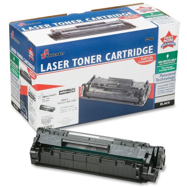 SKILCRAFT 7510015901503 Remanufactured Toner Cartridge - Alternative for HP 12A (Q2612A)