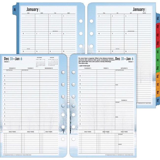 Franklin Covey Seasons 2PPW Weekly Planner Refill