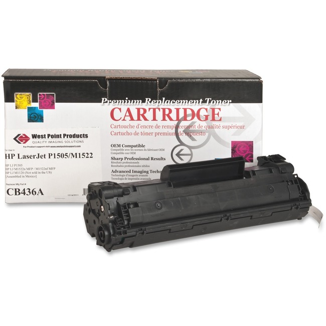 West Point Remanufactured Toner Cartridge - Alternative for HP 36A (CB436A)