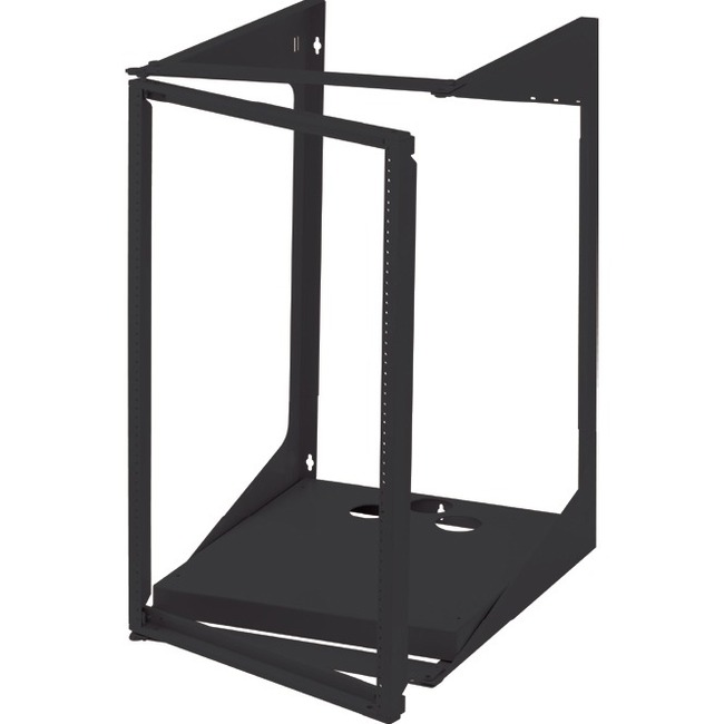 Ortronics Swing-EZ Wall Rack - Black - 18.00 in D