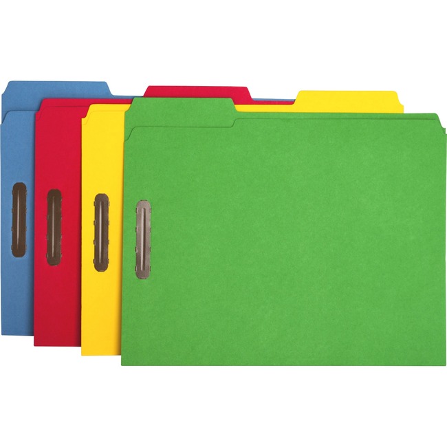 Sparco 2-ply Tab Colored Letter Fastener Folders