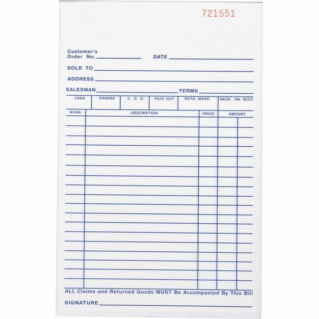 Business Source All-purpose Carbonless Forms Book