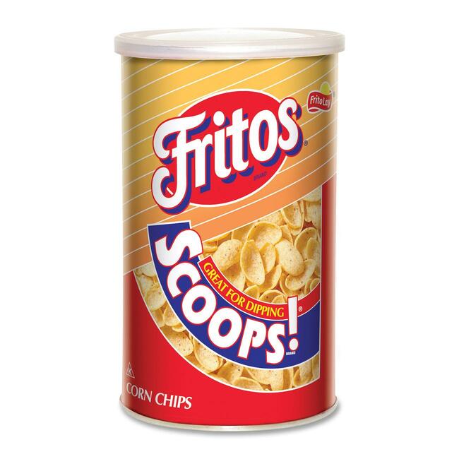 Frito Lay Corn Chips Scoops Canister