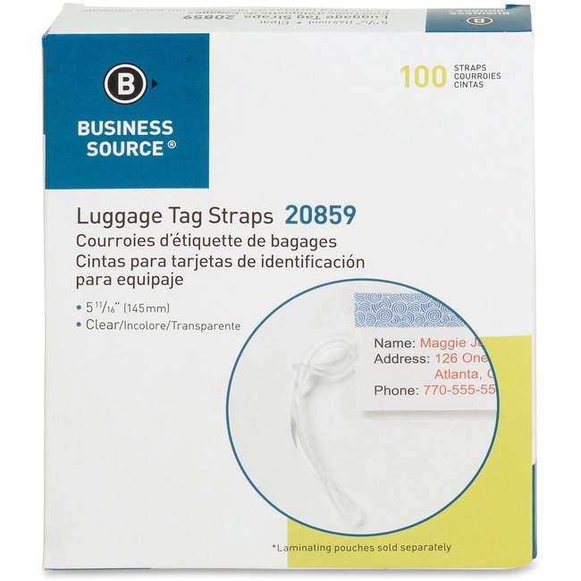 Business Source Luggage Tag Plastic Strap