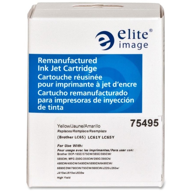 Elite Image Remanufactured Ink Cartridge - Alternative for Brother (LC65Y)