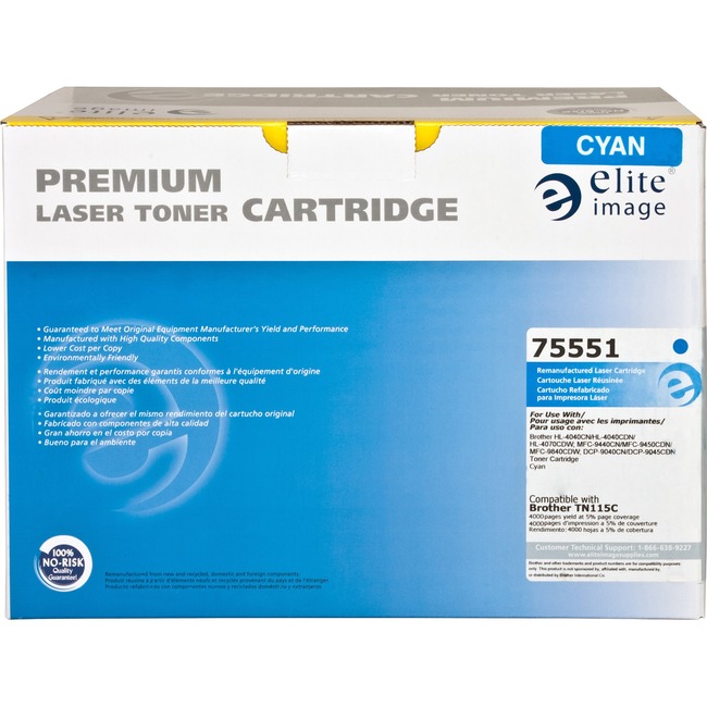 Elite Image Remanufactured Toner Cartridge - Alternative for Brother (TN115C)