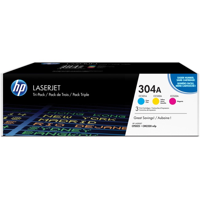 HP 304A Original Toner Cartridge - Tri-pack