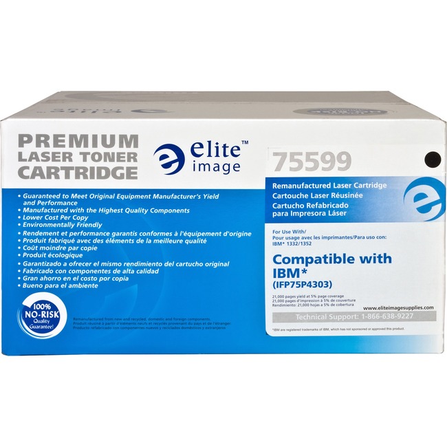 Elite Image Remanufactured Toner Cartridge - Alternative for IBM (75P4303)