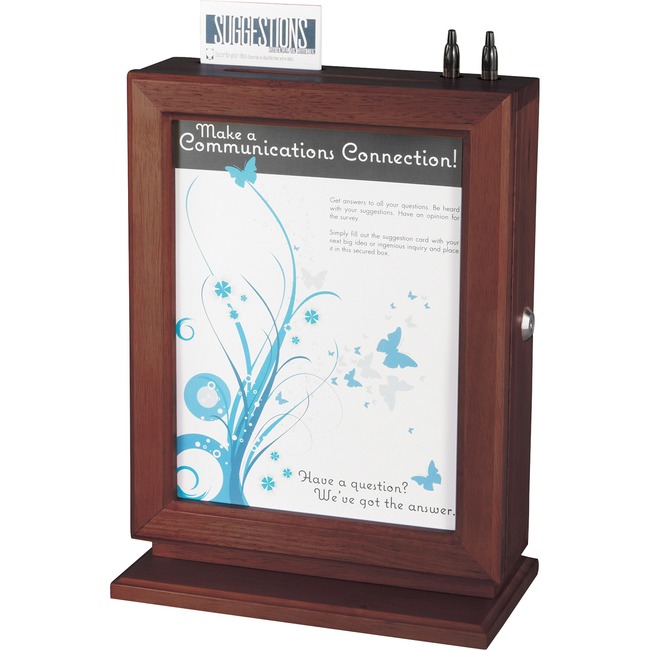 Safco Customizable Mahogany Suggestion Boxes