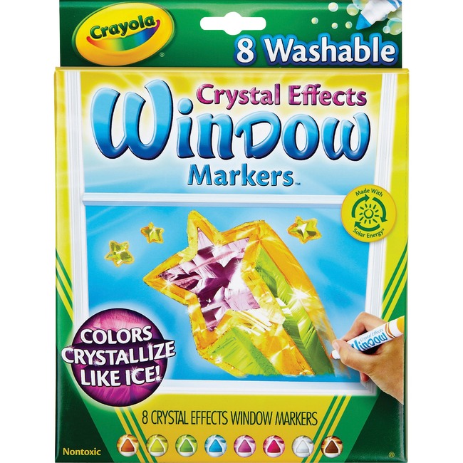Crayola Crystal Effects Washable Window Markers