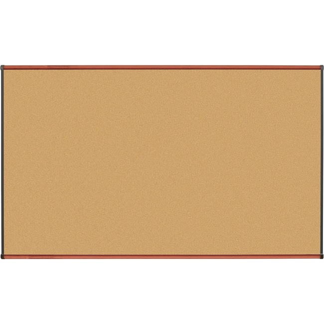 Lorell Cherry Finish Natural Cork Board