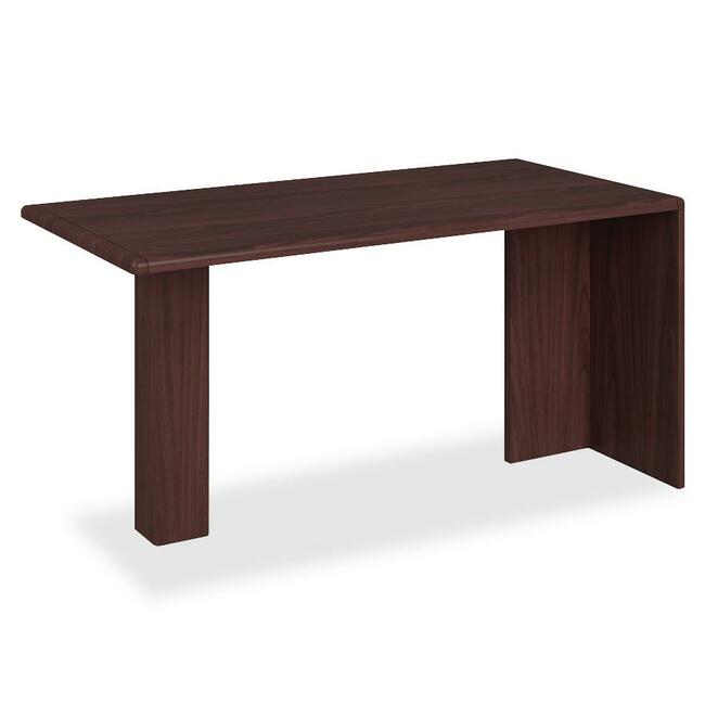 HON 10700 Series Peninsula Desk with End Panel and Wood Support Column