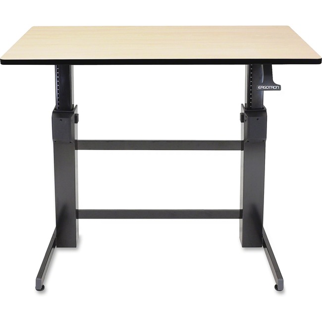 Ergotron WorkFit-D-Sit-Stand Desk (Birch Surface) - Birch Rectangle Top - 47.60inTable To