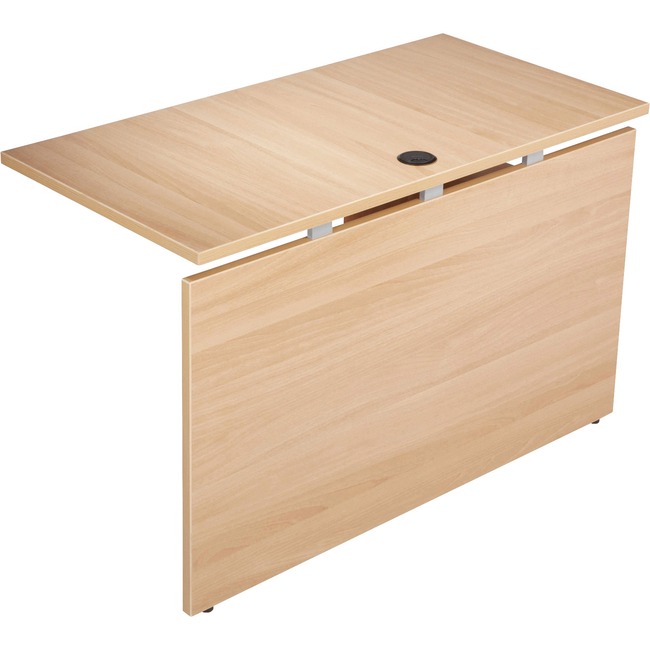 Lorell Concordia Series Latte Laminate Desk Ensemble