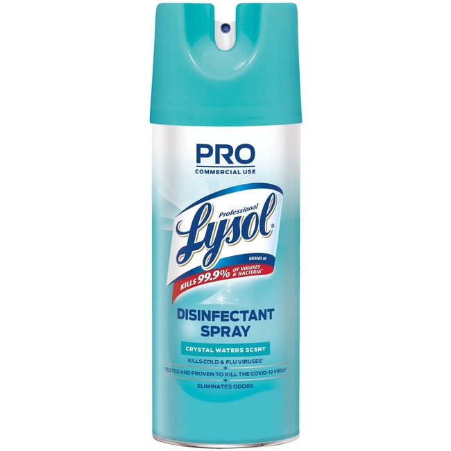 Disinfectant Spray, Crystal Waters, 12.5 oz Aerosol Spray