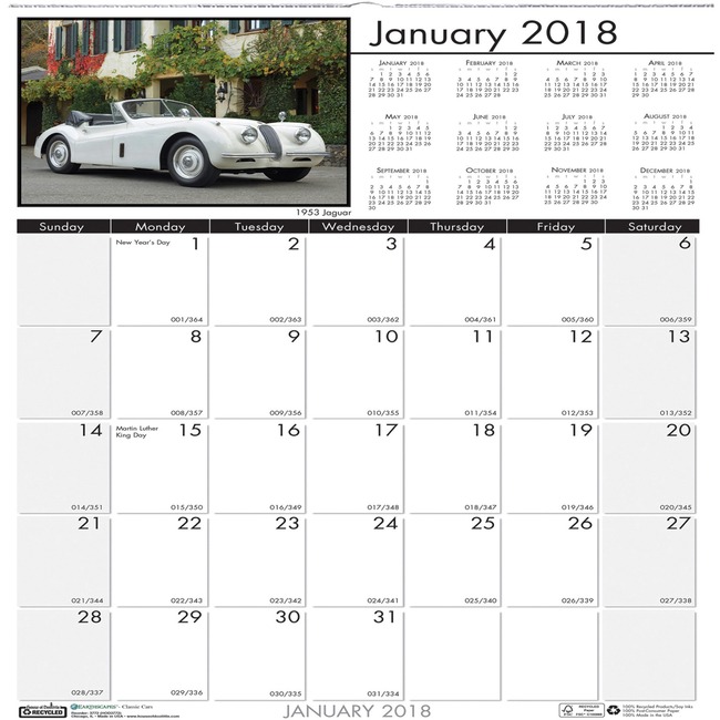 House of Doolittle Earthscapes Classic Cars Wall Calendar