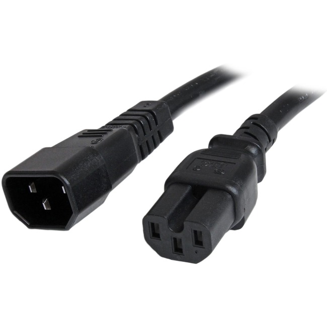 StarTech 3 ft 14 AWG Computer Power Cord - IEC C14 to IEC C15