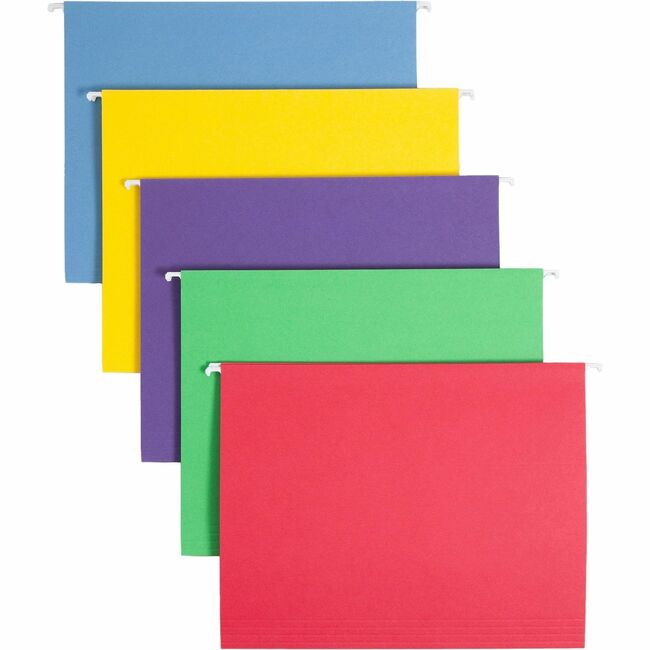 Smead Colored Hanging Folders with 1/3-Cut tabs