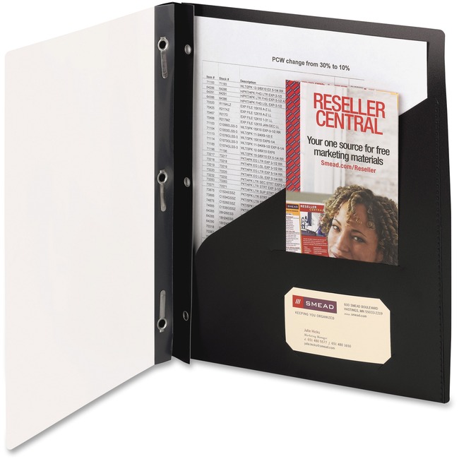 Smead Clear Front Poly Report Covers with Fasteners