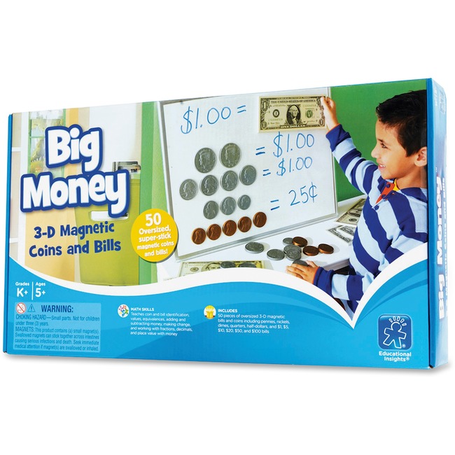 Educational Insights Big Money Magnetic Coins/Bills