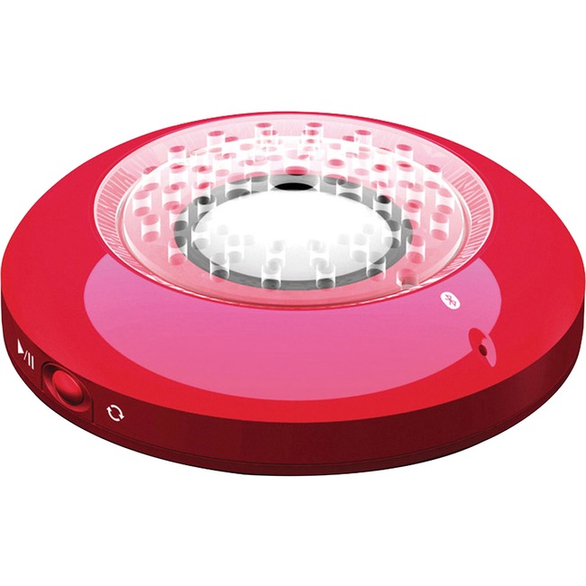 Compucessory Speaker System - 1 W RMS - Wireless Speaker(s) - Portable - Battery Rechargeable - Red