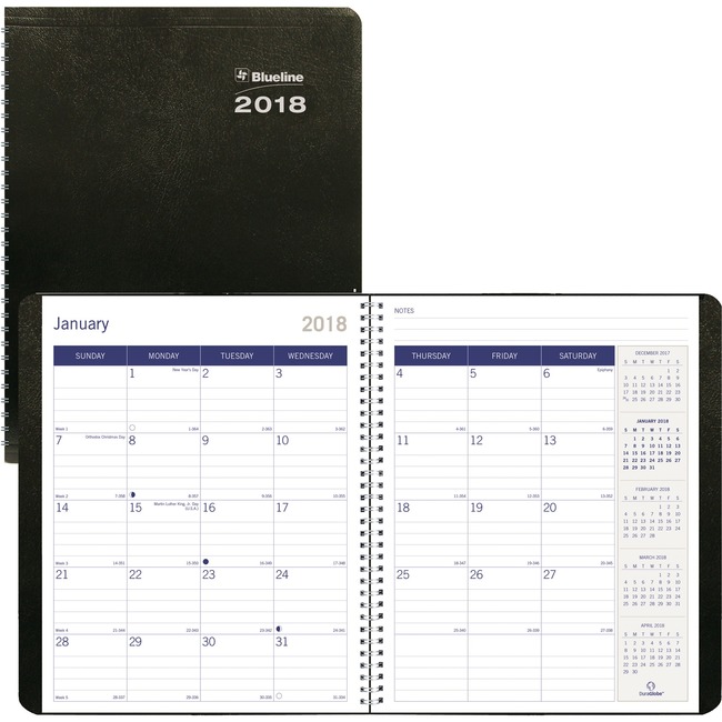 Blueline DuraGlobe Soft Cover Monthly Planner