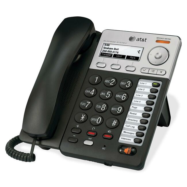 AT&T Syn248 SB35025 IP Phone - Wireless - Desktop, Wall Mountable - Black, Silver